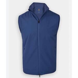 Donald Ross Sport Blue Men's Full Zip Super Golf Vest Size L Lightweight